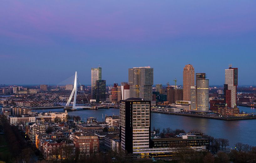 Panorama-Rotterdam-Sonnenuntergang von Daan Kloeg