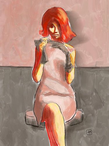 Elegantes Frauenbild. Frauen mit roten Haaren.