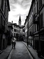 Narrow Cobblestone Alley