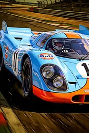 Porsche 917 in Le Mans van Fred graph