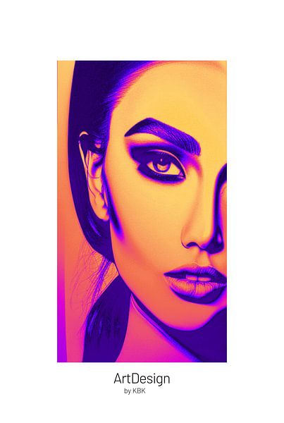 Portrait abstrait d'une femme par ArtDesign by KBK