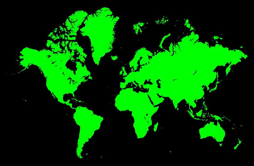 Die Welt im Jahr zweitausendzweiundzwanzig (grün) von Marcel Kerdijk