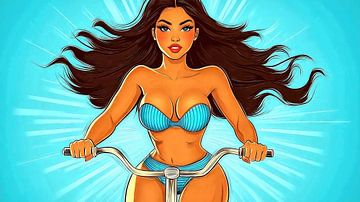 Cyclist with dynamic flair by Frank Heinz