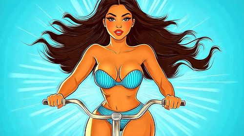 Fietser met dynamische flair