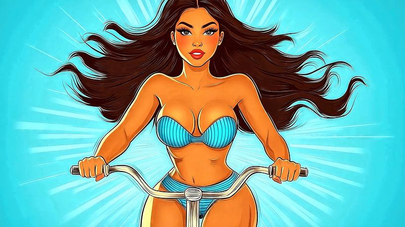 Cyclist with dynamic flair by Frank Heinz