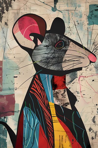 Abstract mouse with vibrant colours by Imperial Art House