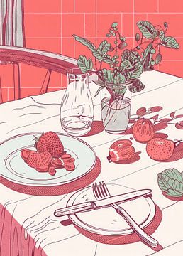 Illustration table setting by studio snik.