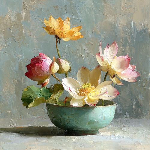 Lotus in porseleinen kom