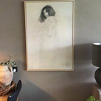 Photo de nos clients: Portrait d'une jeune femme, Gustav Klimt, sur toile