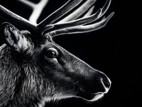 Herten in de schaduw – Majestueus profiel