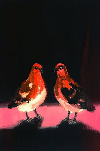 two birds in the night