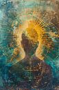 Angelic presence in turquoise and gold by artefacti thumbnail