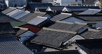 Traditionele Japanse pannendaken in Kurashiki, Japan