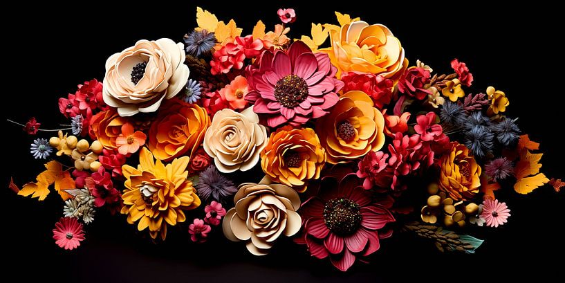 Floral Radiance - Blüte der Farbe und Textur von byRenzo