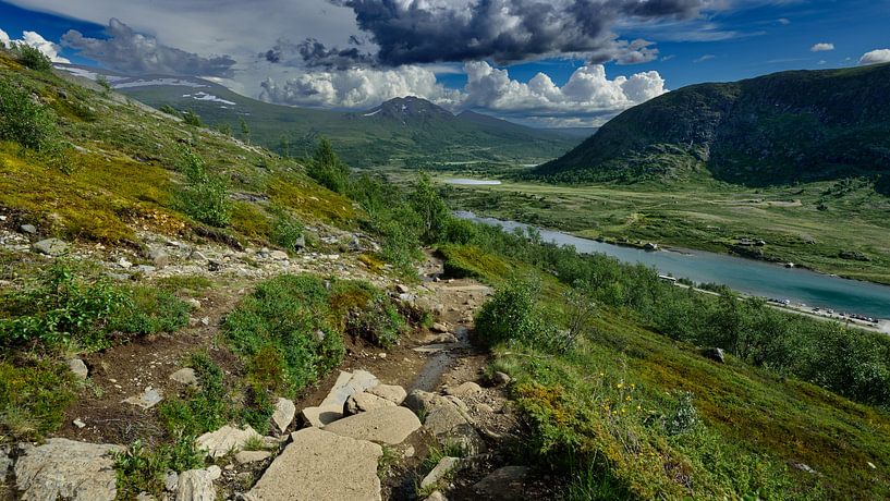 Autumn image of mountains. Amazing scandinavian nature. by Peter Jacek