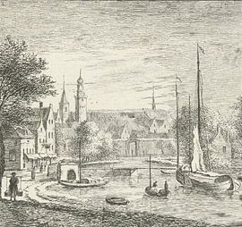 Anthonij van der Haer, Buiten de Tolsteegpoort te Utrecht, ca. 1745 - 1785 van Atelier Liesjes
