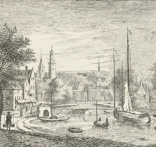 Anthonij van der Haer, Devant la porte de Tolsteeg à Utrecht, vers 1745 - 1785