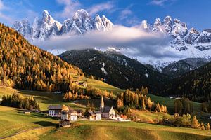 Herfst in Villnösstal van Achim Thomae