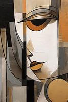 Visage féminin abstrait