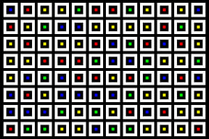 Verschachtelt | Mittig | 12x08 | N=02 | Random #04 | RGBY