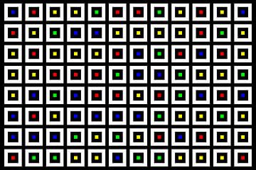 Nested | Center | 12x08 | N=02 | Random #04 | RGBY van Gerhard Haberern