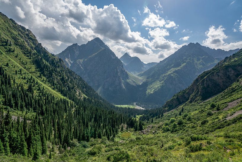 View of the Tian Shan Mountains in Kyrgyzstan by Mickéle Godderis