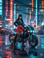 cyberpunk nacht stad