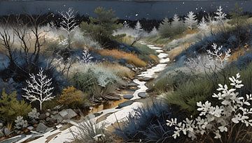 winters heidelandschap van Nick Wendt