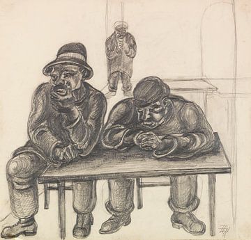 ELFRIEDE LOHSE-WÄCHTLER, Drei wartende Männer, 1931 von Atelier Liesjes