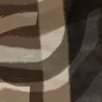 Moderne abstrakte minimalistische Kunst. Organische Formen und Linien in neutralen Farben. Reflektionen.