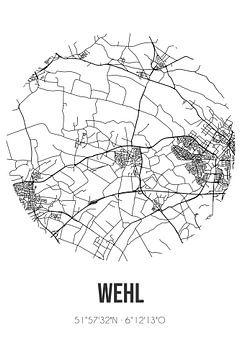 Wehl (Gelderland) | Landkaart | Zwart-wit van MijnStadsPoster