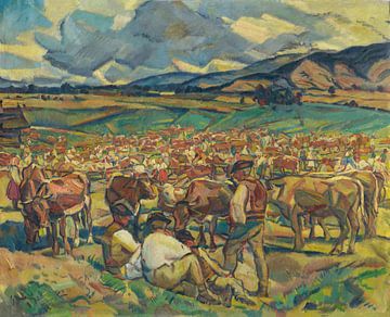 De veemarkt in Heľpa, Gustáv Mallý
