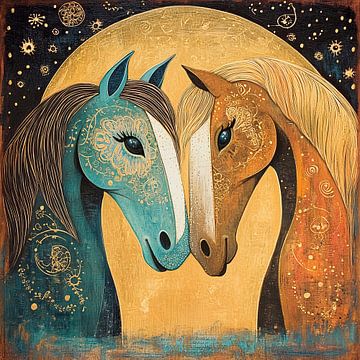 Golden Horses Dance by Zen and More