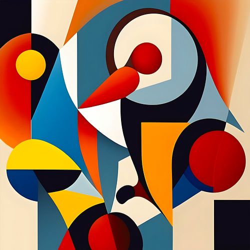 Vogel In Collage Kunst