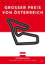 My F1 Osterreichring Race Track Minimal Poster van Chungkong Art thumbnail