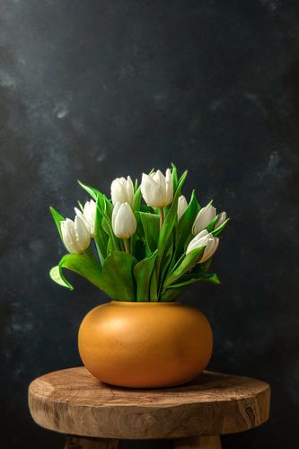 Nature morte tulipes blanches sur Arend Wiersma