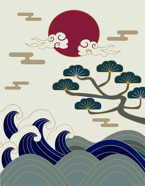 Japanese Nature Landscape View by Art Kingdom