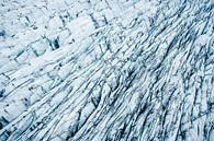 Abstracte luchtfoto van een gletsjer in Skaftafell, IJsland van Martijn Smeets thumbnail