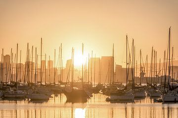 Nautische zonsopgang - Haven van San Diego van Joseph S Giacalone Photography