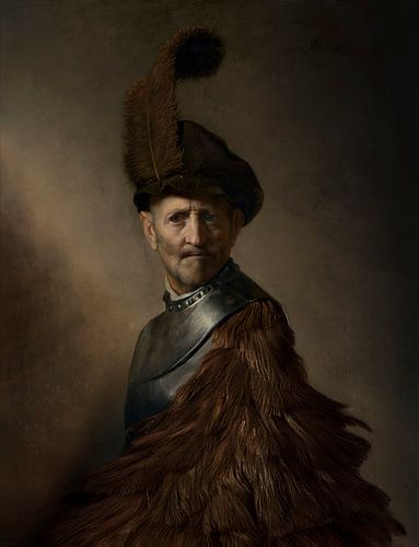 Soldaat in struisvogelveren