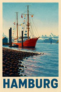 Poésie industrielle - Le port de Hambourg au crépuscule