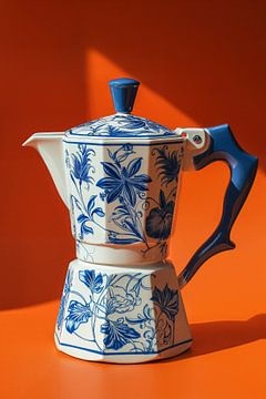 Percolator - NIEUW - Delfts Blauw - oranje van Marianne Ottemann - OTTI
