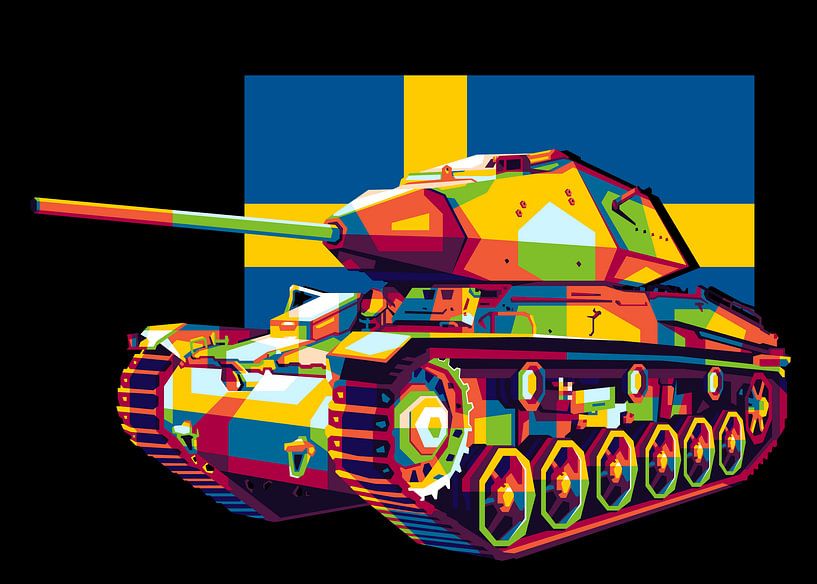 STRV 74 in WPAP Illustratie van Lintang Wicaksono