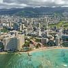 Skyline von Waikiki. von Jaap van den Berg