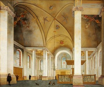 Interieur van de Nieuwe Kerk in Haarlem, Pieter Jansz. Saenredam - 1653