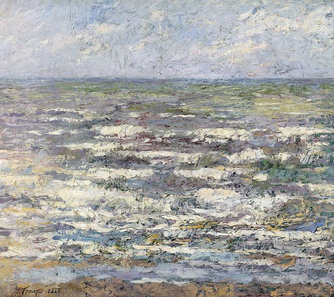 La mer près de Katwijk - Jan Toorop 1887 par Marieke de Koning