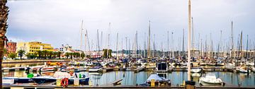 Havenpanorama Lagos, Portugal van Fred Leeflang