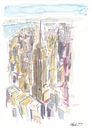 Wolkenkratzer in Midtown Manhattan Wolkenkratzer-Szene New York City von Markus Bleichner Miniaturansicht