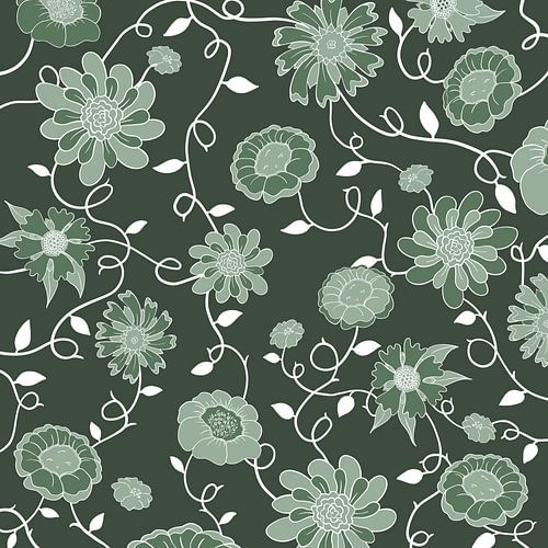England in Blumen - modernes klassisches Muster