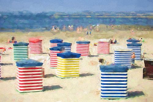 Het strandleven op het Duitse waddeneiland Borkum